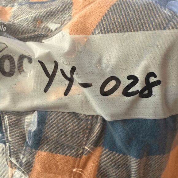 Chubbies Men's Check Tents Relaxation Button Down Shirt Blue Orange Size Medium - Picture 5 of 5